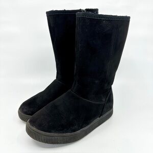 Cat & Jack Natalia Shearling Style Winter Tall Boots Black Girl’s Size 13